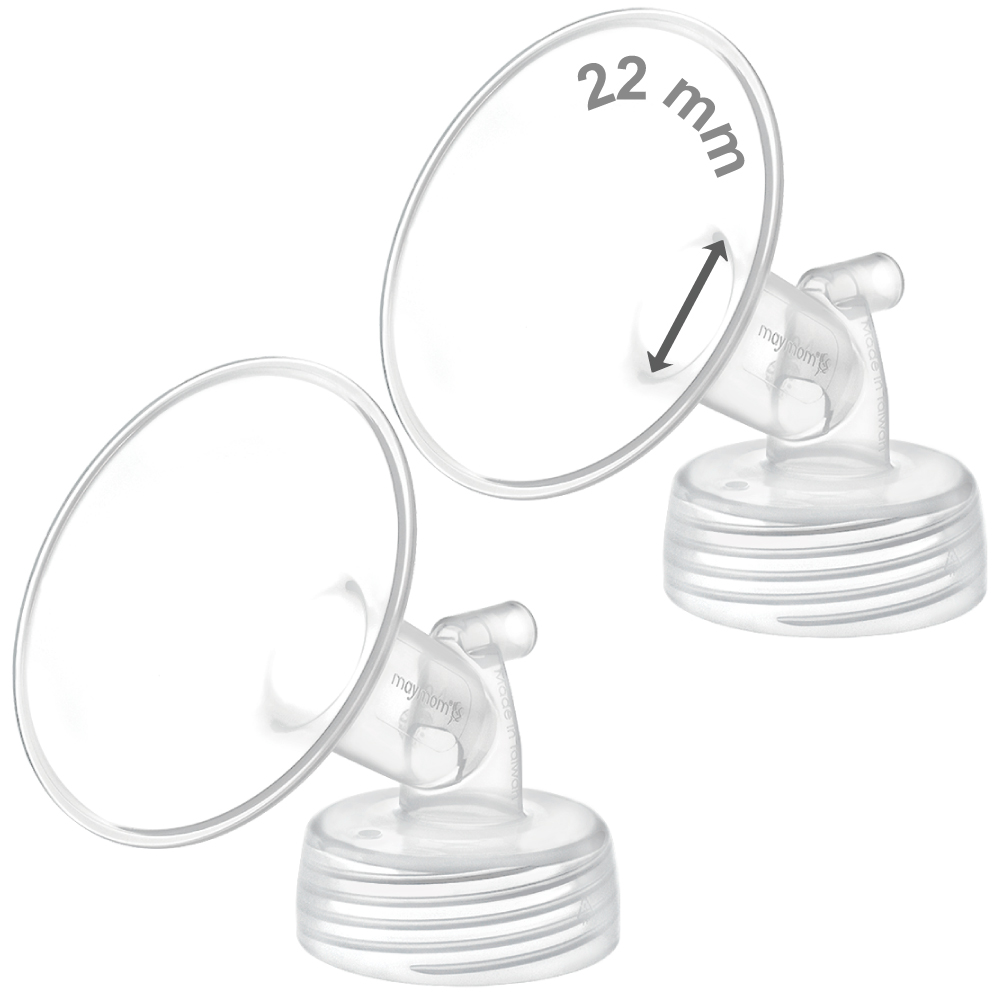 (image for) Maymom widemouth one-piece flange for spectra S1/S2/9 Plus Breastpump, 22 mm; 2 flange