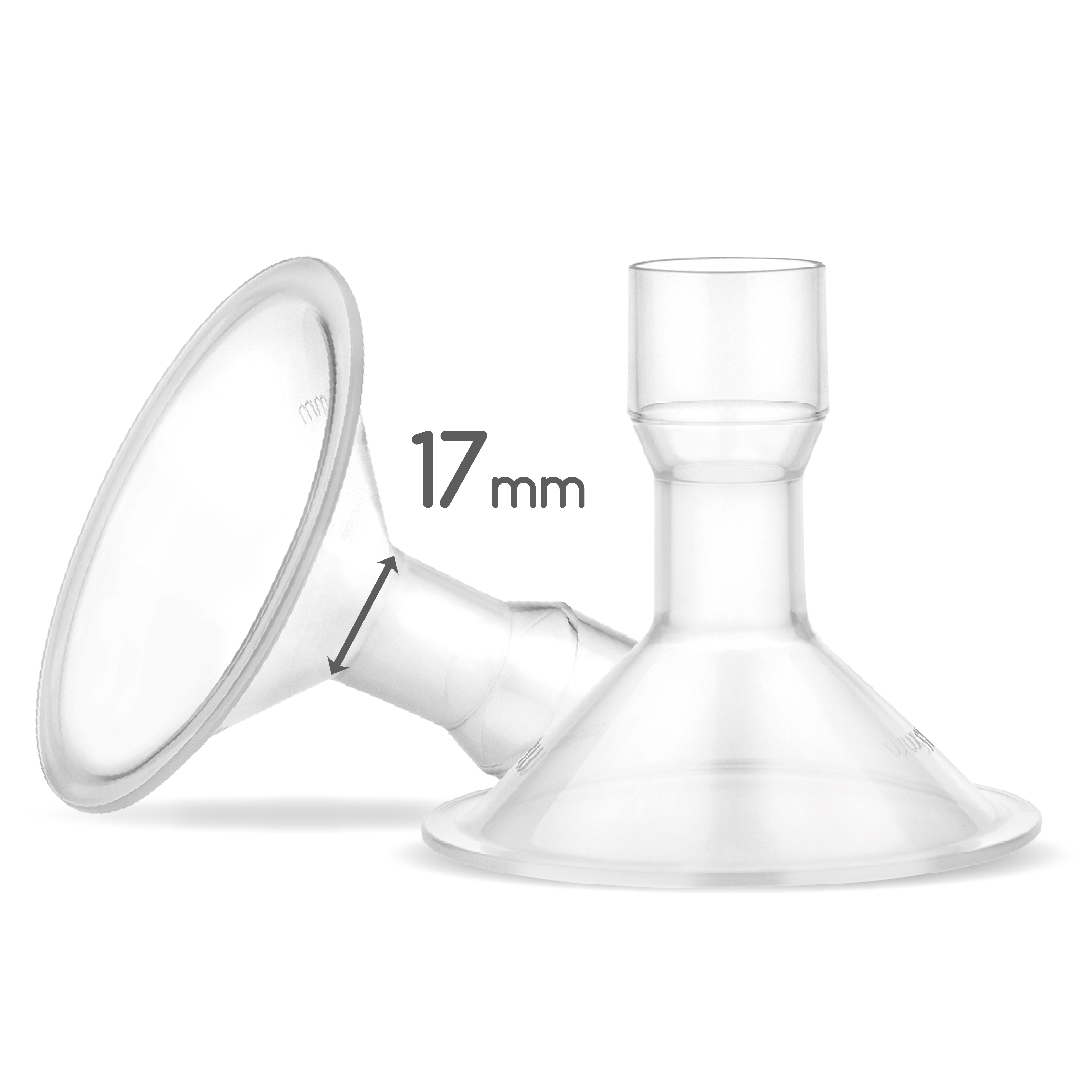 MyFit 17 mm Shield; Compatible with Medela Breast Pumps Having PersonalFit, Freestyle, Harmony, Maxi Connector; Connects; 2pc
