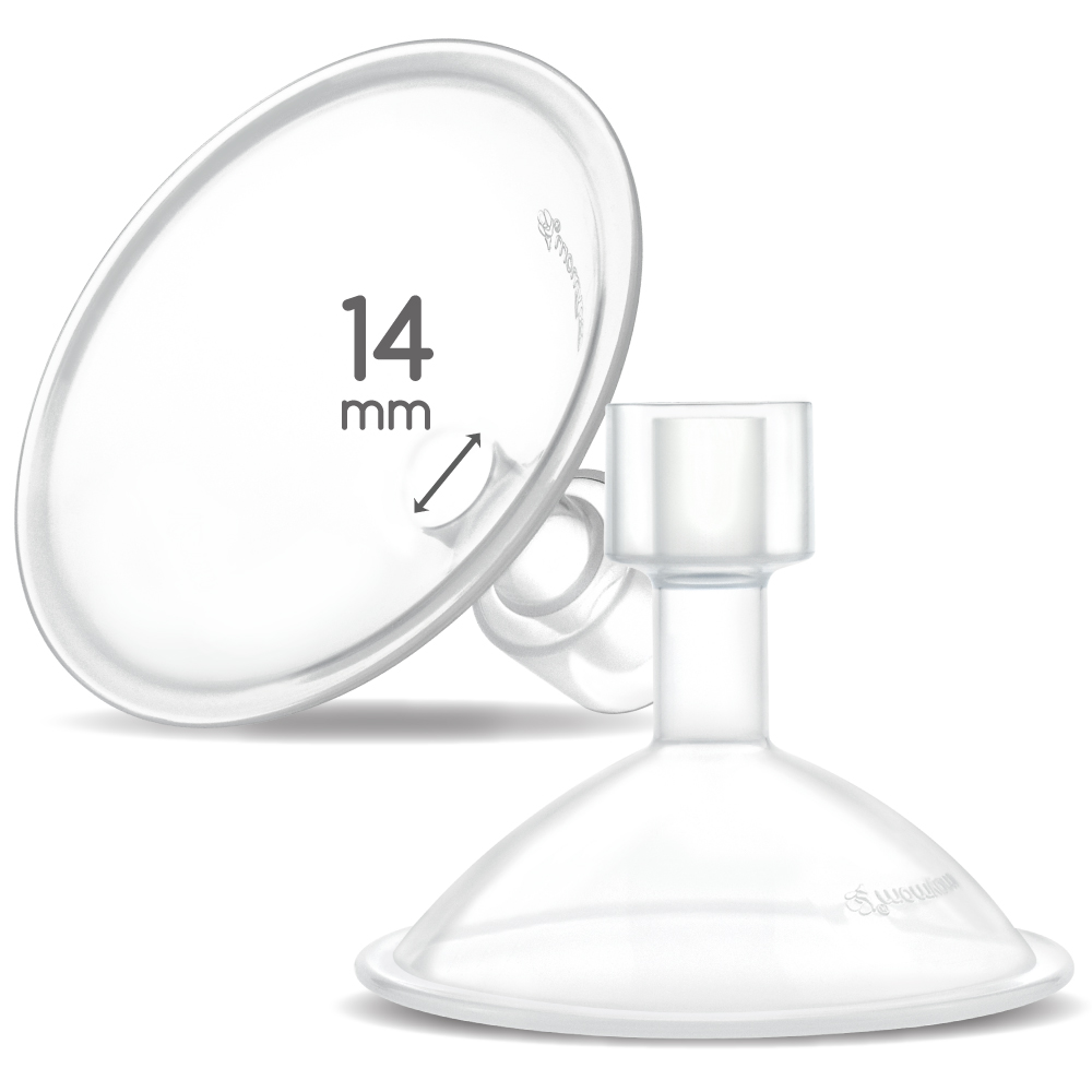 Maymom MyFit Crater Series 14 mm 2xTwo-Piece Design Small Breastshield for Medela Breast Pumps
