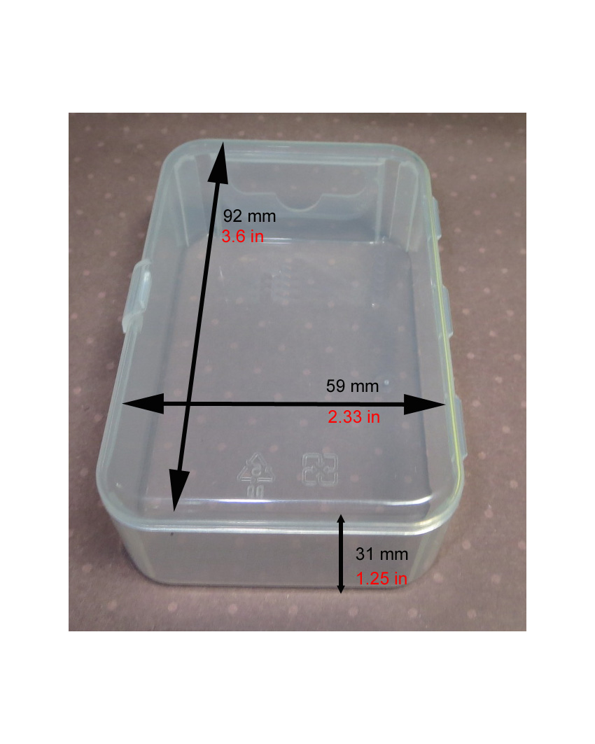 Maymom Small Plastic Box with Hinged Lid for Small Parts, Crafts, Beads, Jewelry and Watch Parts