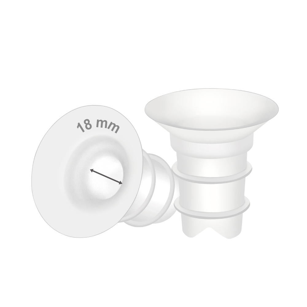 (image for) Maymom Flange Inserts 18 mm Compatible with Spectra, Medela 24 mm Shields, Momcozy S9 Pro/S12 Pro, Willow Wearable Cup. Compatible with Medela Freestyle, Harmony. 2 pc