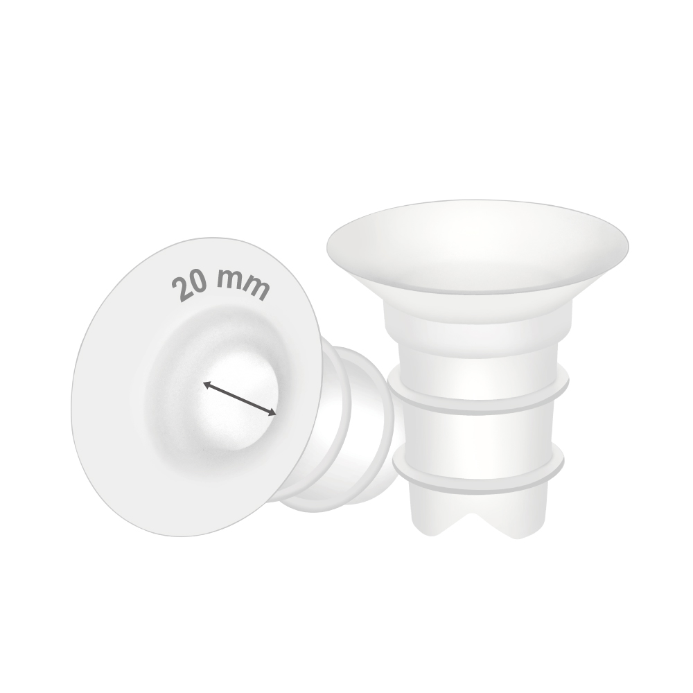 (image for) Maymom Flange Inserts 20 mm Compatible with Spectra, Medela 24 mm Shields, Momcozy S9 Pro/S12 Pro, Willow Wearable Cup. Compatible with Medela Freestyle, Harmony. 2 pc