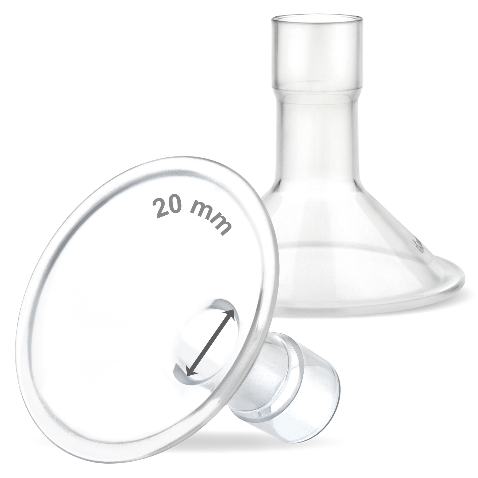 (image for) MyFit 20 mm Shield; Compatible with Medela Breast Pumps Having PersonalFit, Freestyle, Harmony, Maxi Connector; Connects; 2pc