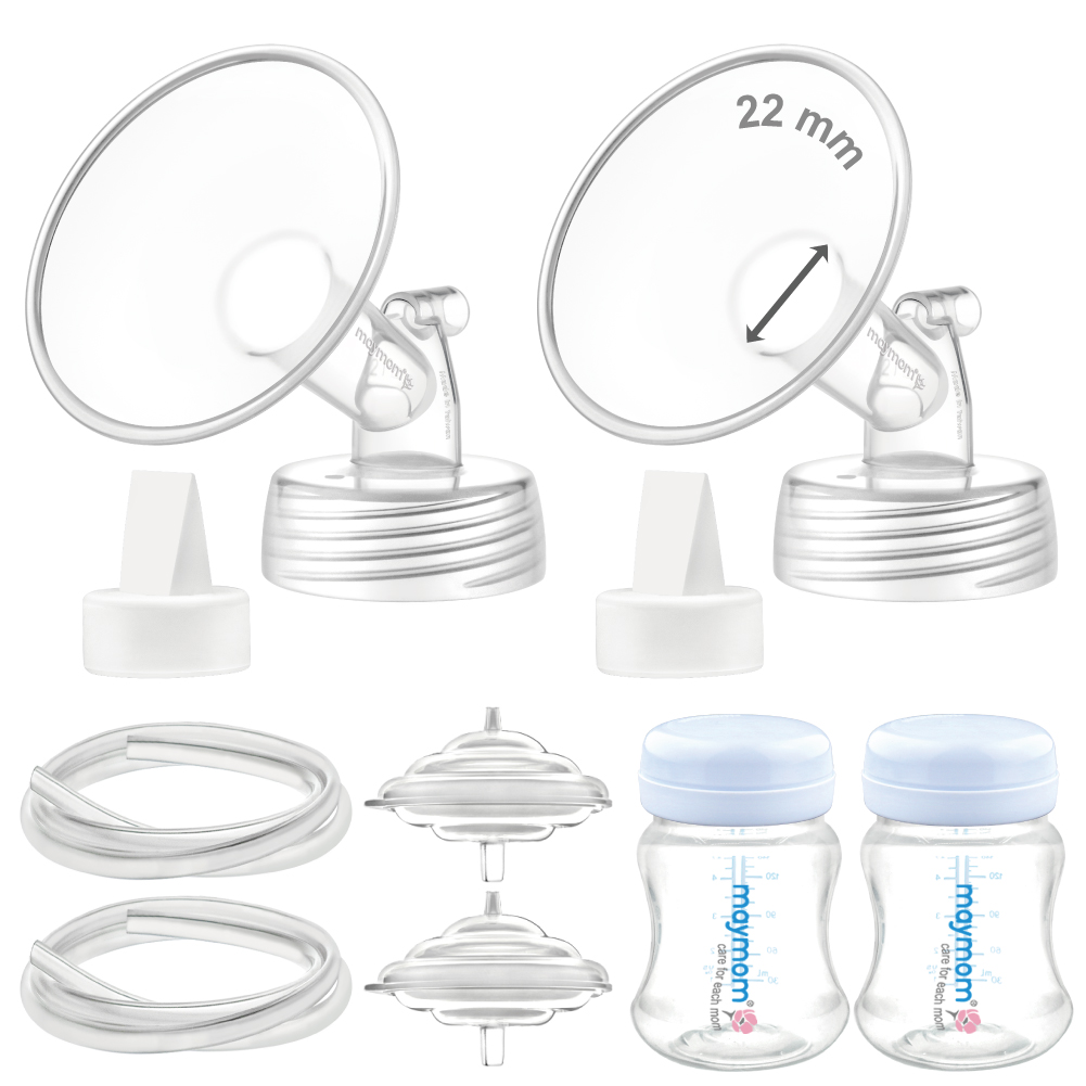 Maymom Pump Parts Compatible with Spectra S2 Spectra S1, incl 22mm Flange Valve Tube Bottle Backflow Protector (image for) Maymom Pump Parts Compatible with Spectra S2 Spectra S1, incl 22mm Flange Valve Tube Bottle Backflow Protector