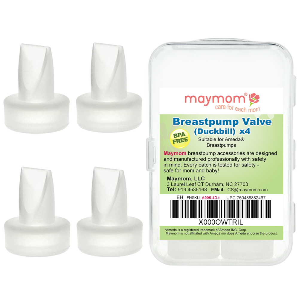 Maymom Silicone Nipple Slow Flow, 4pc; Compatible with Spectra/Motif  Luna/Maymom Widemouth Bottles