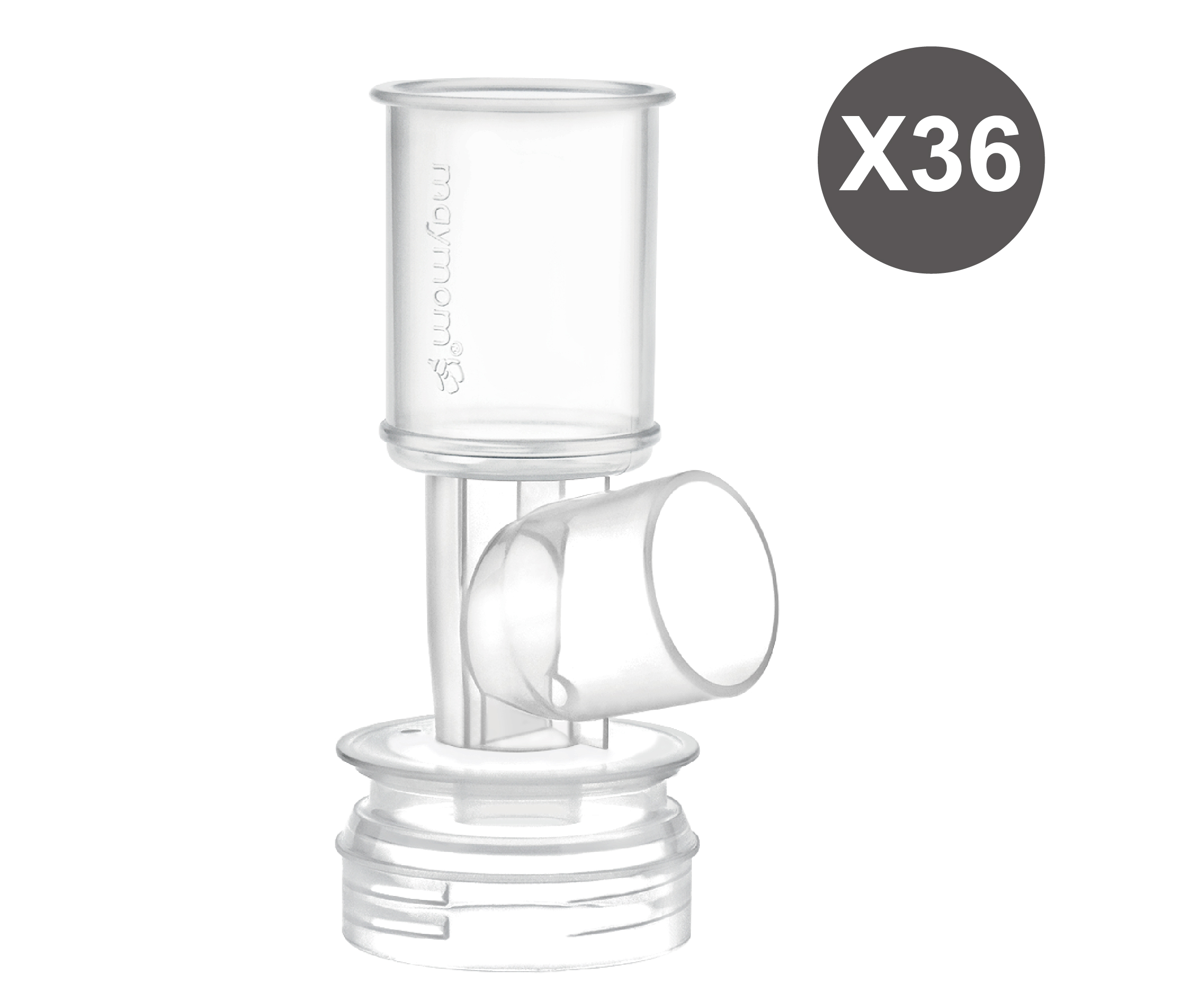 (image for) Maymom MyFit Narrow Neck Base Connector Compatible with Selected Ameda Breast Pumps, loose items, 36pcs/kit, for USA ONLY