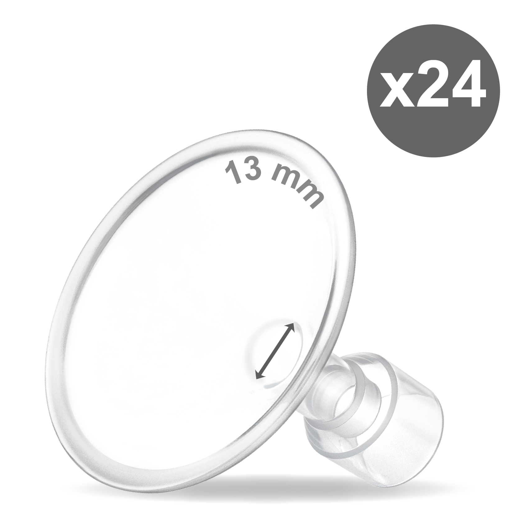 (image for) Maymom MyFit Crater Series 13 mm Two-Piece Design Small Breastshield, loose items, 24pcs/kit, for USA ONLY