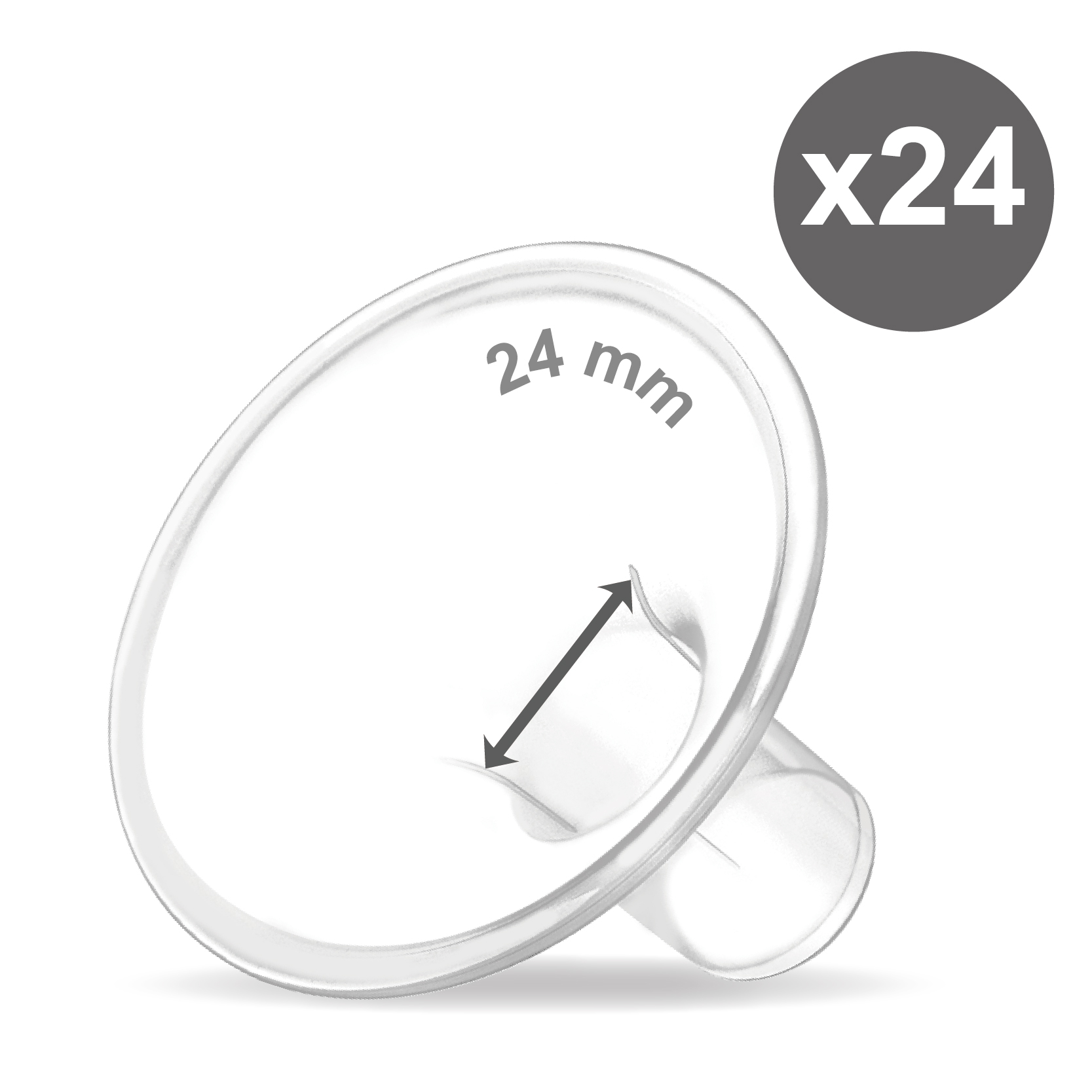(image for) Maymom MyFit 24mm Shields, loose items, 24pcs/kit, for USA ONLY