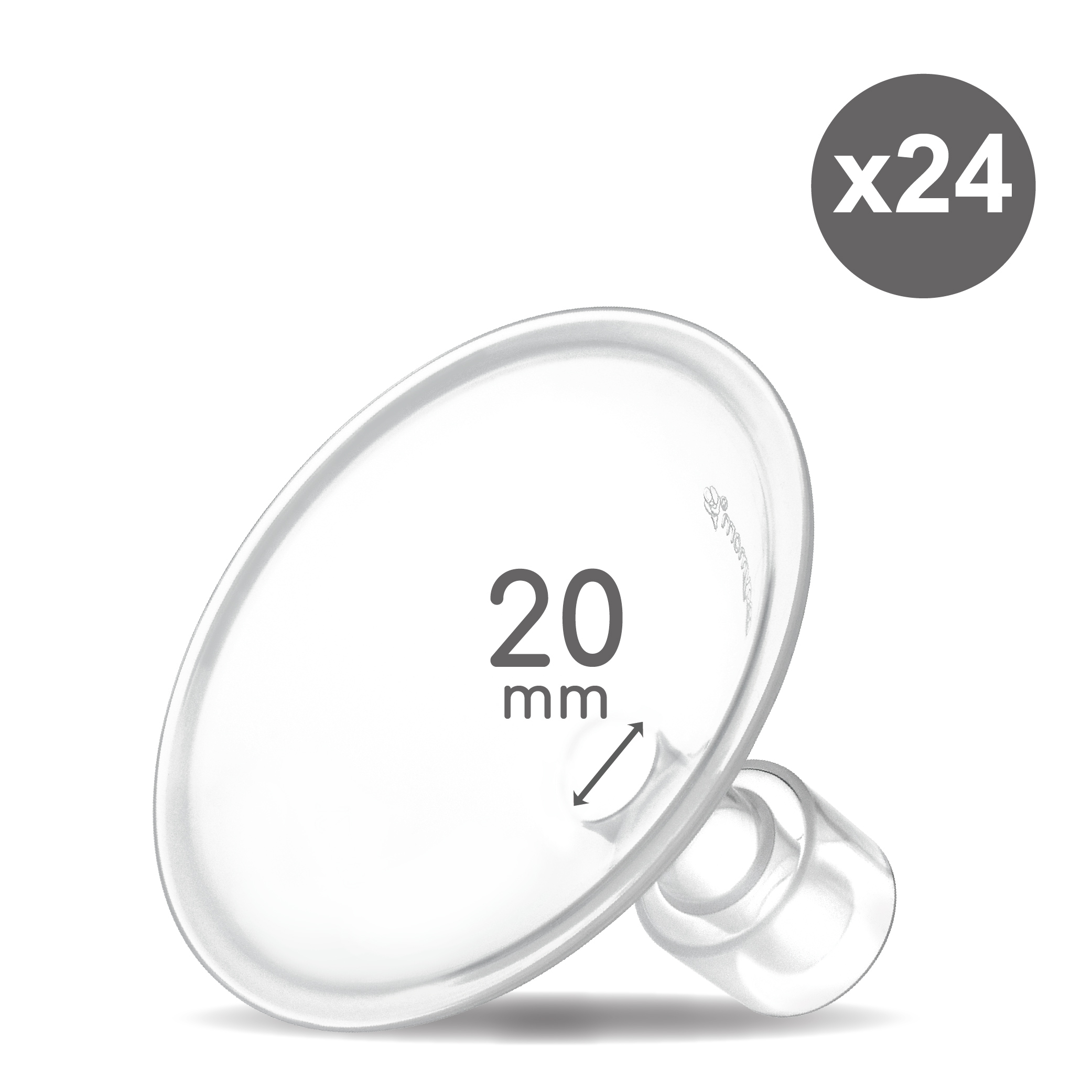 (image for) Maymom MyFit Crater Series 20 mm Two-Piece Design Small Breastshield, loose items, 24pcs/kit, for USA ONLY