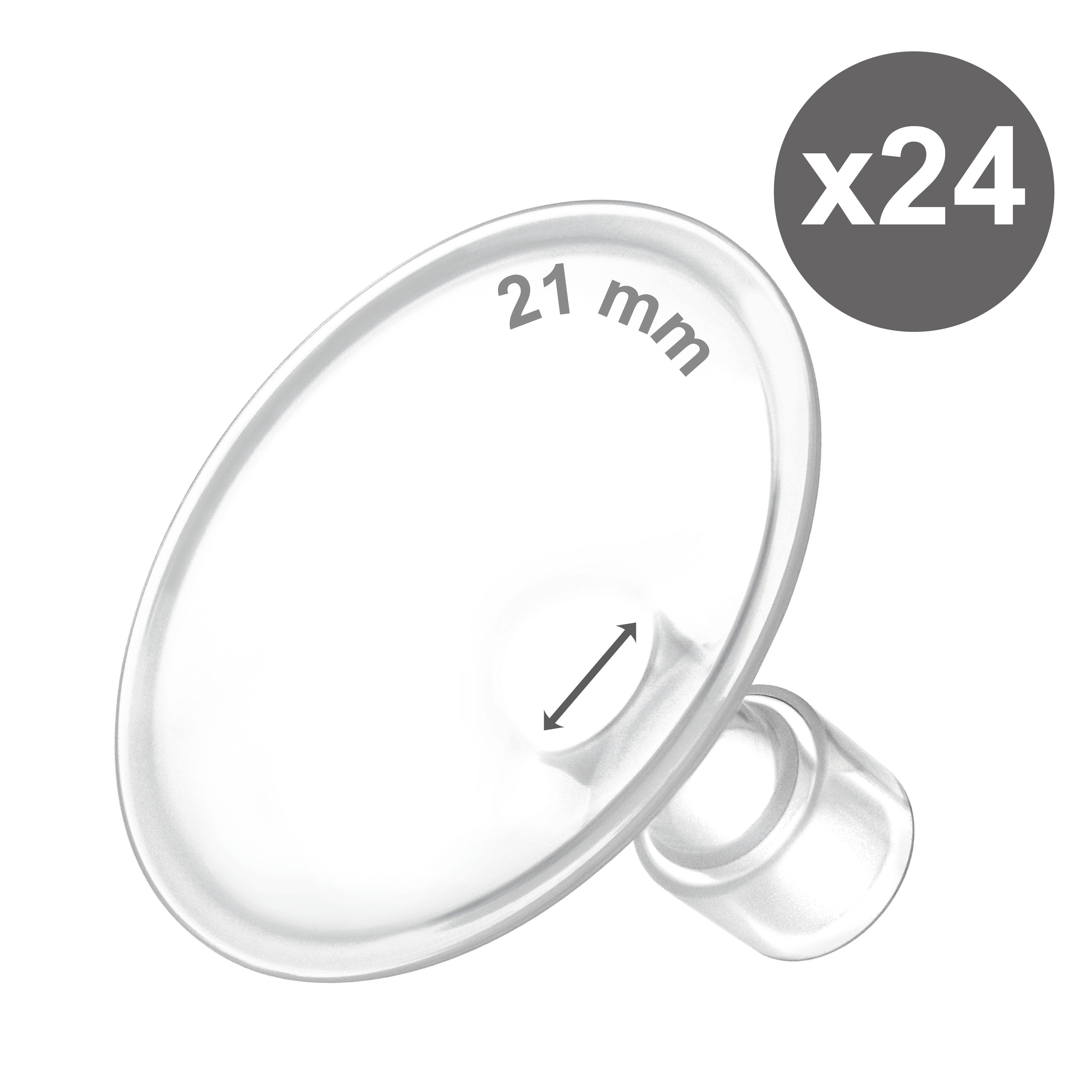 (image for) Maymom MyFit Crater Series 21 mm Two-Piece Design Small Breastshield, loose items, 24pcs/kit, for USA ONLY