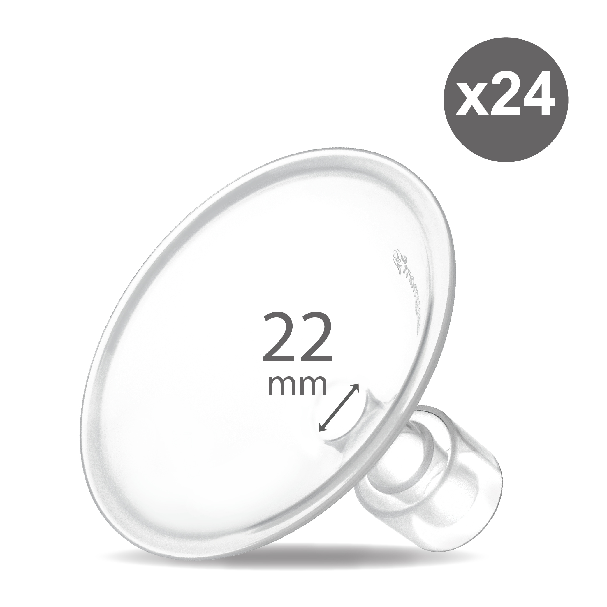 (image for) Maymom MyFit Crater Series 22 mm Two-Piece Design Breastshield, loose items, 24pcs/kit, for USA ONLY