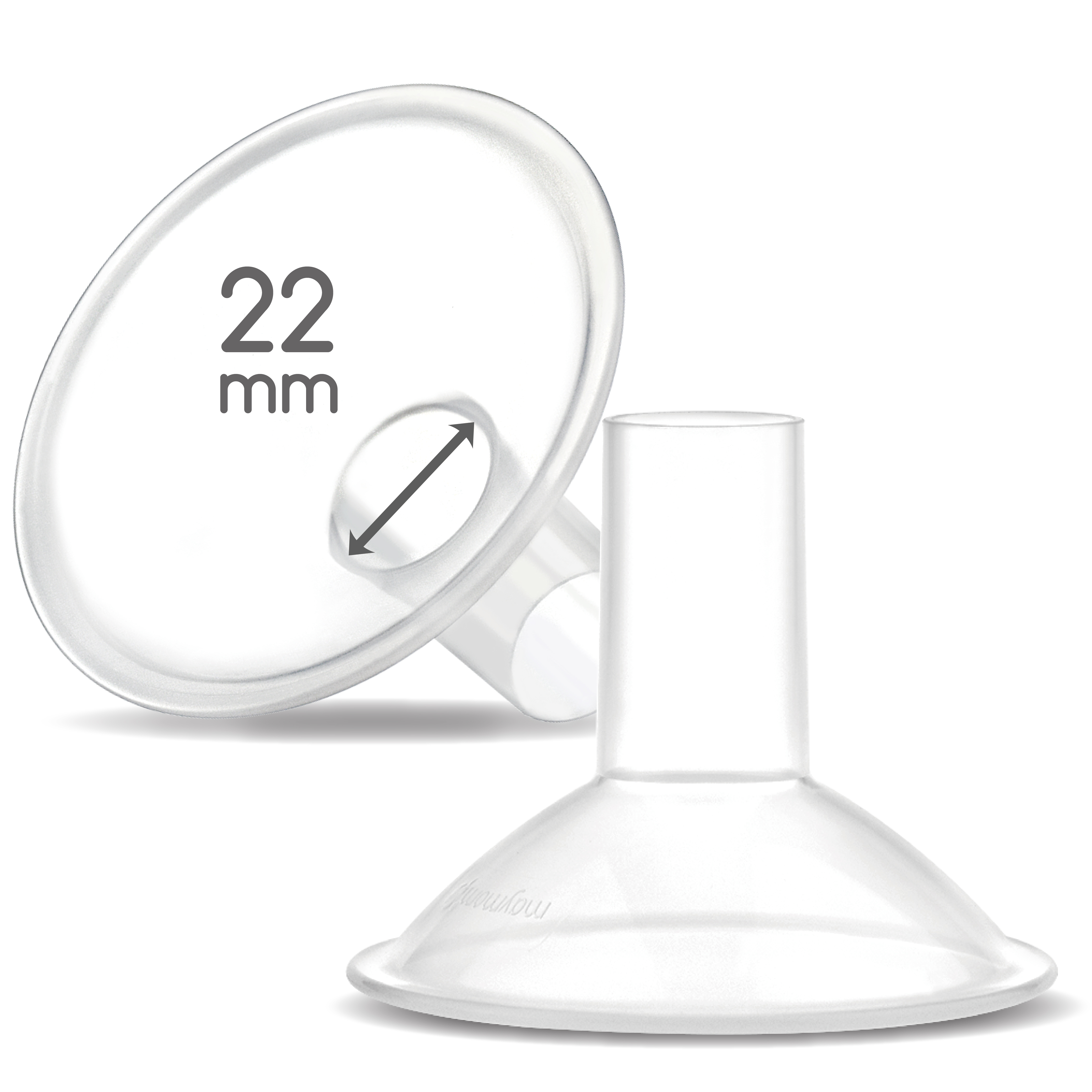 (image for) Maymom MyFit Crater Series 22 mm 2xTwo-Piece Small Breastshield Compatible with Medela Breast Pumps. Long Nipple Tunnel (44mm) - Click Image to Close