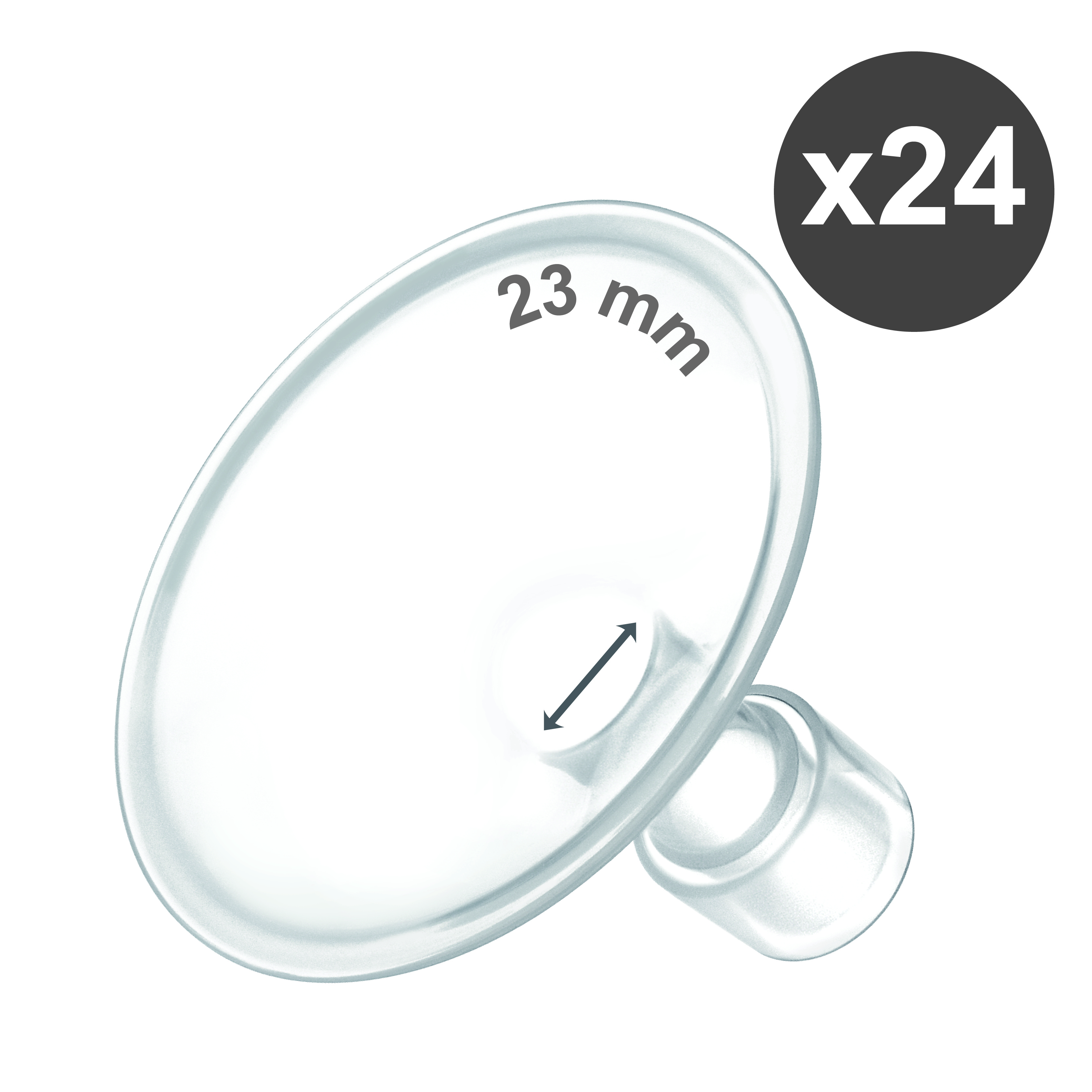 (image for) Maymom MyFit Crater Series 23 mm Two-Piece Design Breastshield, loose items, 24pcs/kit, for USA ONLY