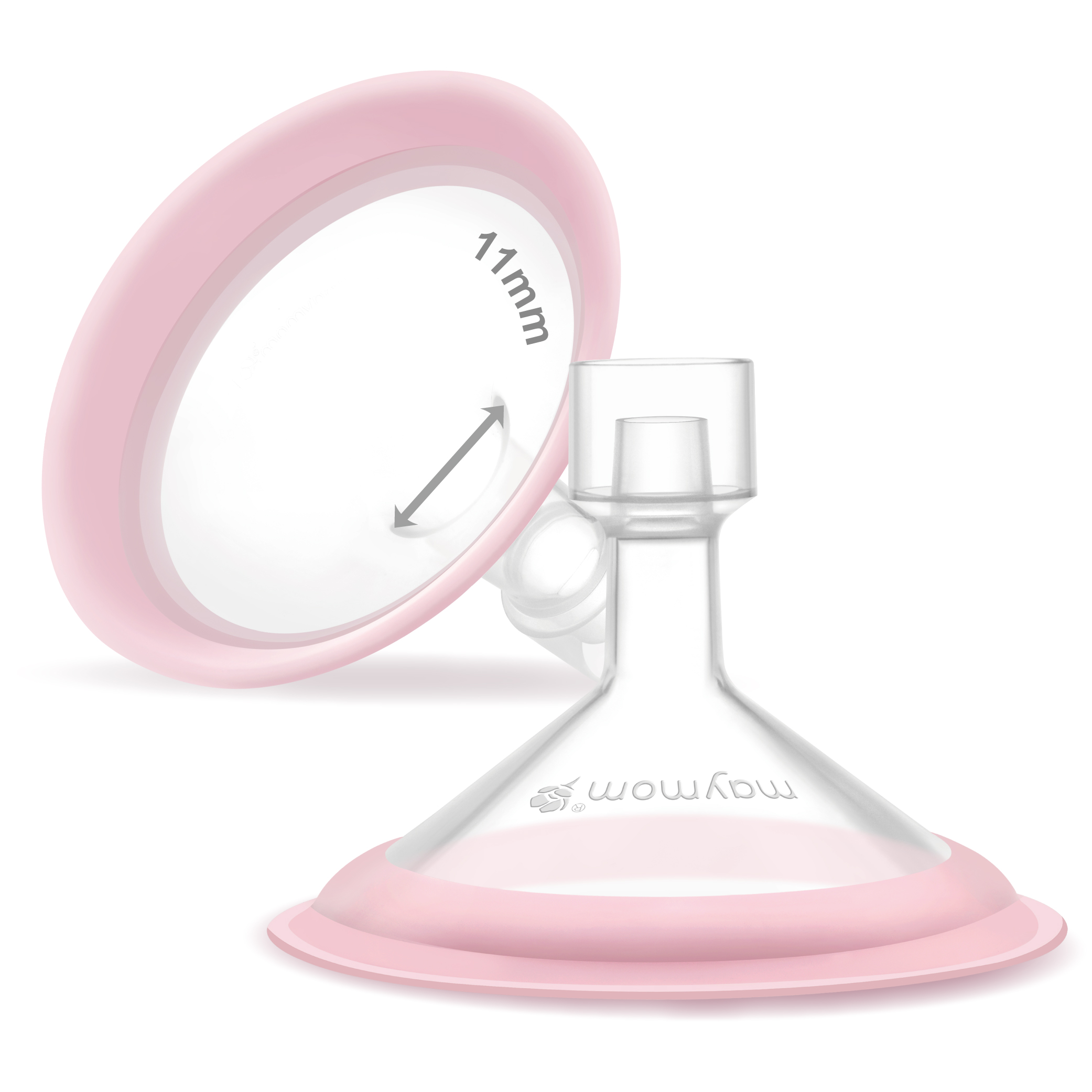 (image for) Maymom MyFit Shields, Pano Series; 11mm Two-Piece Design Breastshield Compatible with Medela Breast Pump; 2 pc