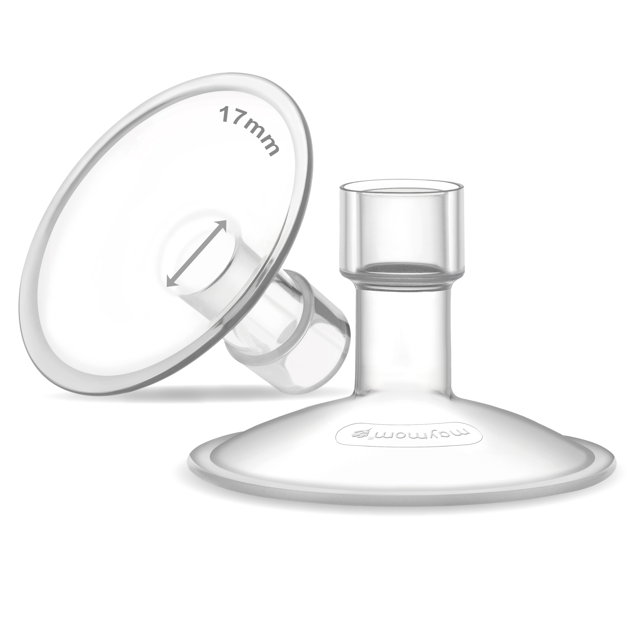 (image for) 17mm Maymom MyFit Shields, Saucer Series; Compatible with Medela Breast Pump- PersonalFit, Freestyle, Harmony, Maxi, Freestyle Flex Connector; Connect to Maymom Widemouth/Narrow Connect