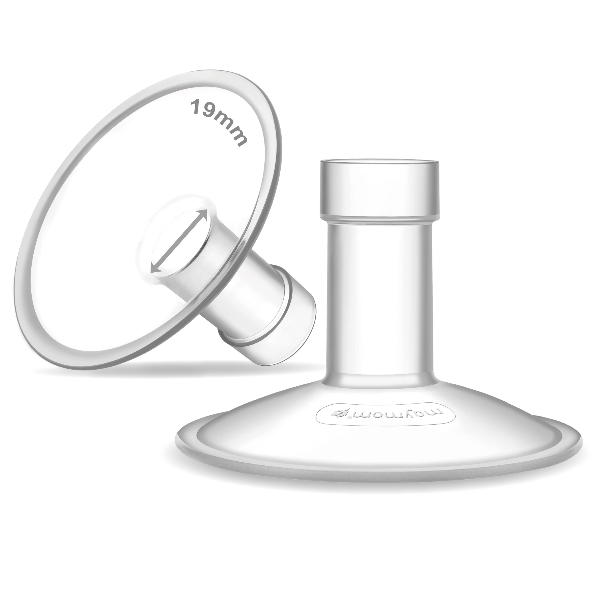 (image for) 19mm Maymom MyFit Shields, Saucer Series; Compatible with Medela Breast Pump- PersonalFit, Freestyle, Harmony, Maxi, Freestyle Flex Connector; Connect to Maymom Widemouth/Narrow Connect