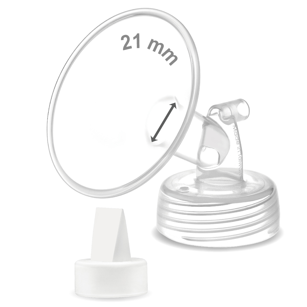 (image for) Maymom 21 mm Flange and Duckbill Compatible with Motif Luna/Spectra/Ameda MYA Pumps. Not Original Spectra Synergy Gold Pump Parts or Motif Accessories.