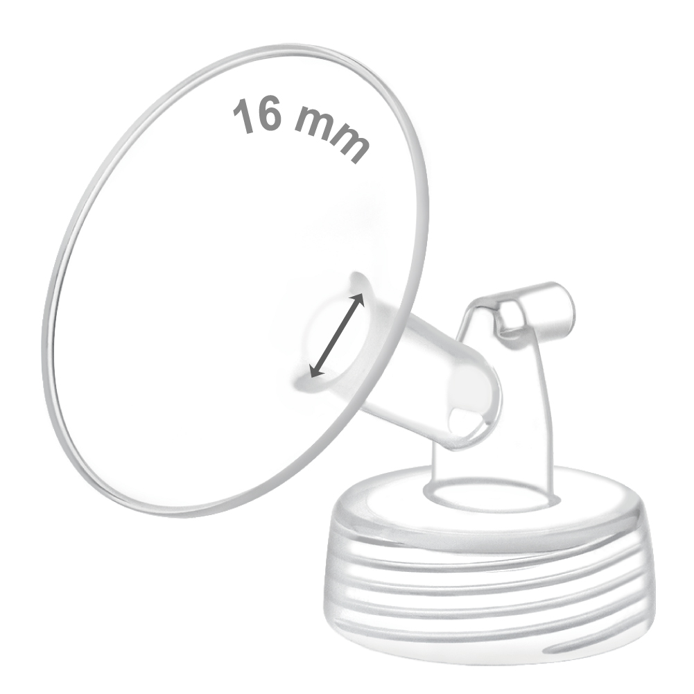 (image for) 16 mm Maymom Wide Neck Pump Parts for Spectra S1/S2 Pumps; Incl One-Piece Wide Mouth Flange; 1 pc