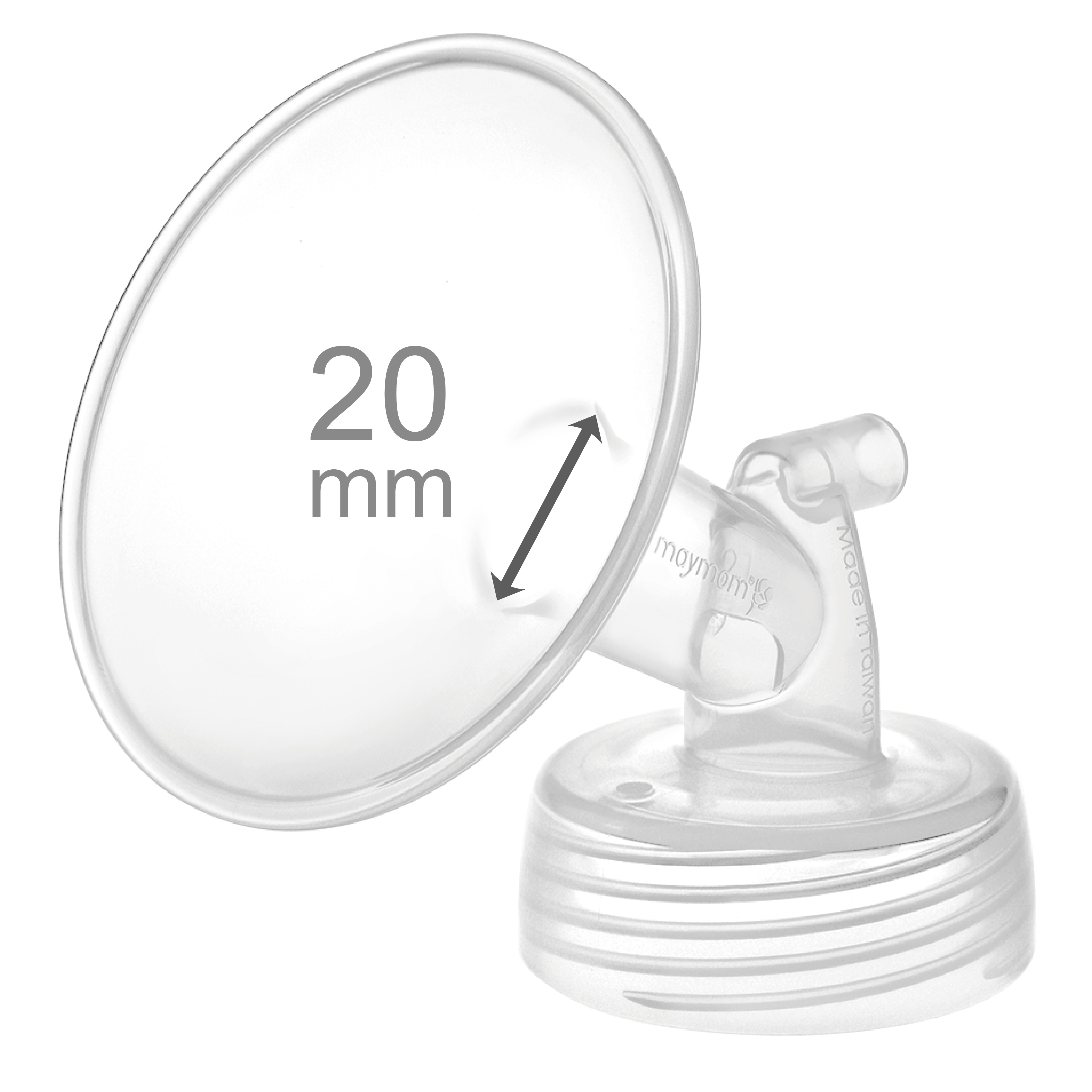 (image for) 20 mm Maymom Wide Neck Pump Parts for Spectra S1/S2 Pumps; Incl One-Piece Wide Mouth Flange; 1 pc