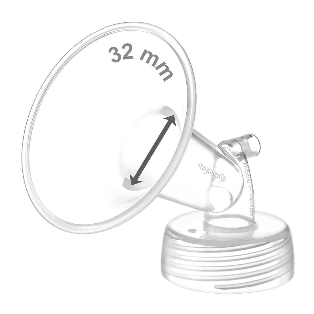 (image for) 32 mm Maymom Wide Neck Pump Parts for Spectra S1/S2 Pumps; Incl One-Piece Wide Mouth Flange; 1 pc