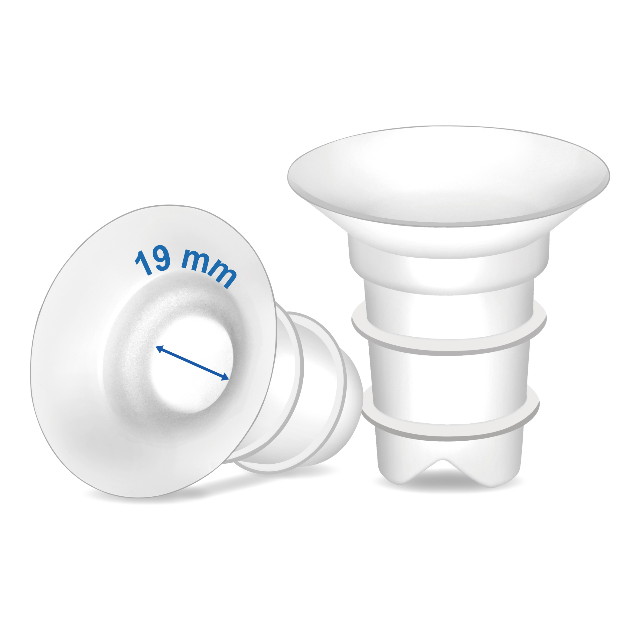 (image for) Maymom Flange Inserts 19mm Compatible with Spectra, Medela 24 mm Shields, Momcozy S9 Pro/S12 Pro, Willow Wearable Cup. Compatible with Medela Freestyle, Harmony. 2 pc