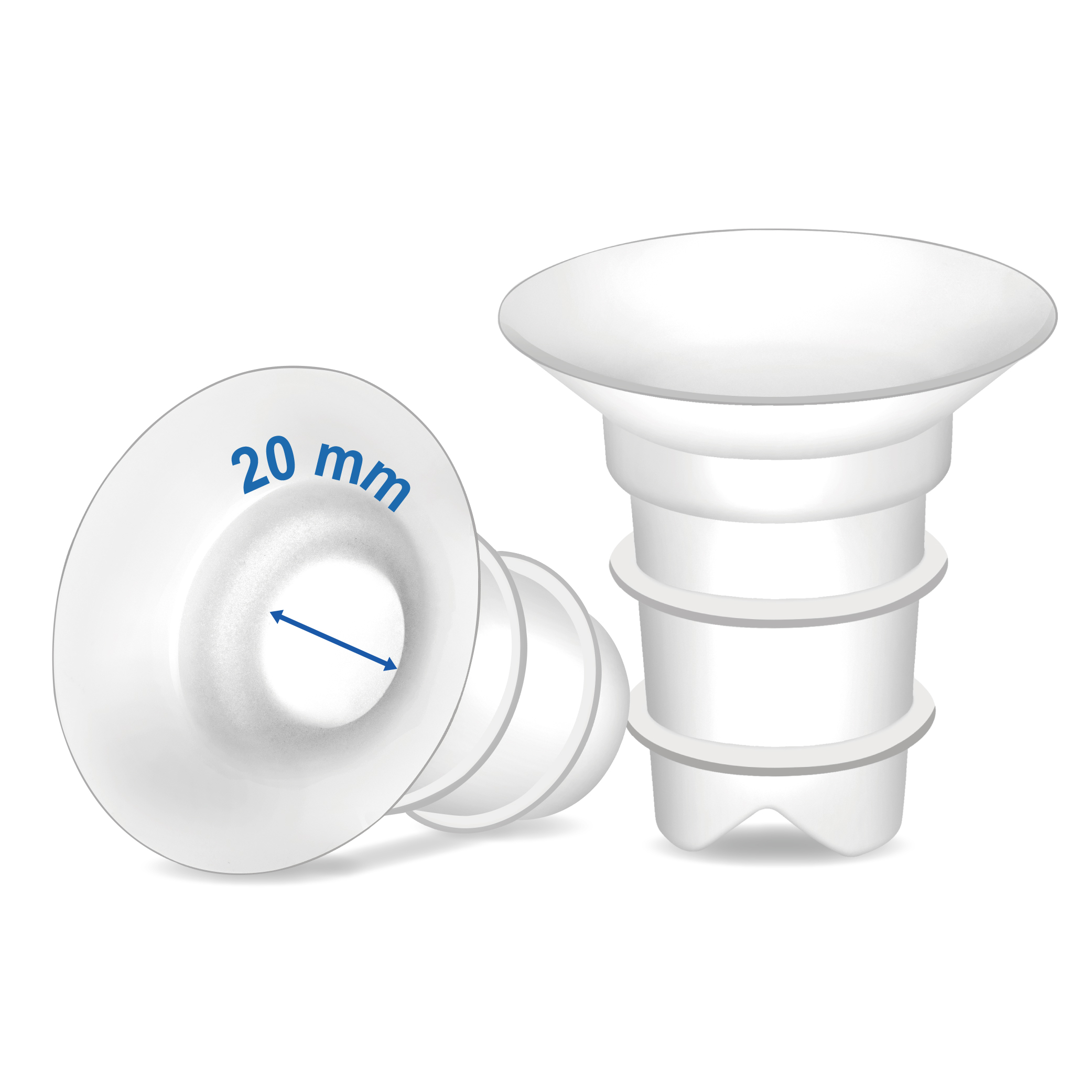 (image for) Maymom Flange Inserts 20 mm Compatible with Spectra, Medela 24 mm Shields, Momcozy S9 Pro/S12 Pro, Willow Wearable Cup. Compatible with Medela Freestyle, Harmony. 2 pc